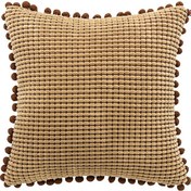 Resim Reedark Kahverengi Makyajlı Kadife Yastık Kılıfı, Mevcut Ev Dekoru İçin Modern Mısır Tanesi Dokusu, 45x45 Cm, Yastık Olmadan 