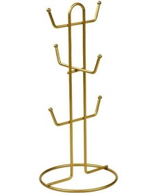 Resim Edora Home Gold 6 Bölmeli Bardak, Kupa, Fincan Askılığı - Metal Paslanmaz Mutfak Düzenleyici 