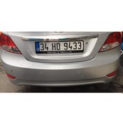 Resim Hyundai Accent Blue Plaka Üst Çıta Kromu 2011-2019 