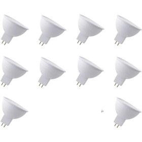 Resim ÇağatayElektrik 8 W Gu5,3 Duy-iğne Duy Çanak Ampül Beyaz ışık 6400K (10 Adet) 