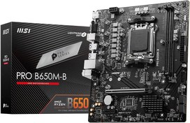 Resim MSI MB PRO B650M-B AM5 DDR5 6800MHZ(OC) HDMI VGA M.2 USB3.2 2.5G LAN MATX 