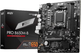 Resim MSI MB PRO B650M-B AM5 DDR5 6800MHZ(OC) HDMI VGA M.2 USB3.2 2.5G LAN MATX 