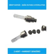 Resim Letsii Işıklı Sibop Kapağı Hareket Sensörlü 2 Adet Pembe Mavi 