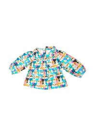 Resim Çikoby Kız Bebek Çocuk Pamuklu Desenli Gömlek Pantolonlu Takım-10823-tarçın Tarçın 