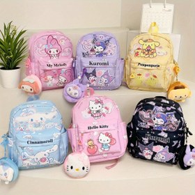 Resim 1 Karikatür Çanta, Yeni Sanrio Sırt Çantası, Ultra Hafif, Yüksek Kalite Asılı Süs, Siyah Sevimli Sırt Çantası, Kuromi Sırt Çantası, My Melody Sırt Çantası, Pompompurin Sırt Çantası 