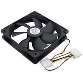 Resim 12Cm Siyah Kasa Fanı 12 Cm 12V 4Pin Molex Power Bağlantıl 