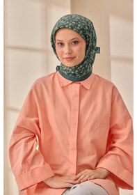 Resim Silk Home Aura Eşarp 140005-12 Petrol Yeşili, Su Yeşilli, Somon 