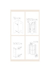 Resim Durul Duşakabin Kare / Dikdörtgen Parlak Profil Çizgili Cam Beyaz 