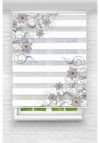 Resim Perdecizade Enxboy Kahverengi Sarmaşık Dijital Baskılı Zebra Perde-cocuk Odası-stor Perde Pz-511 Renkli 