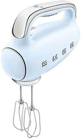 Resim SMEG, HMF01PBEU Elektrikli Mikser, 9 Hız Seviyesi, Turbo Fonksiyonu, Pürüzsüz Başlangıç Başlangıç Sistemi, 4 Kırbaç, 2 Ganci Mikser ve Kılıflı, 250 W, Mavi 