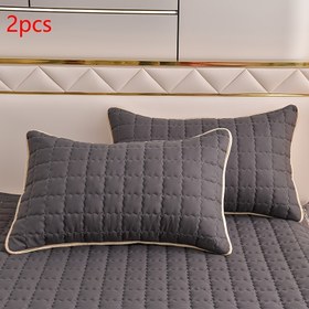Resim 2 Adet Lüks Düz Renk Yastık Kılıfı, Ultra Yumuşak Rahat Açık Bej - Nefes Alabilen Kalınlaştırılmış Sonbahar ve Kış Uyku İçin Sıcak Yastık Kılıfları, Tekli Yastık Koruyucu, Yüksek Kalite Kapitone Yastık Kılıfı, Yatak Odası, Koltuk, Otel, Yurt Dekoru için Uygun, İç Dolgu Dahil Değil, Tüm Mevsimlerde Kullanım, Makinede Yıkanabilir, Kolay Bakım, Hipoalerjenik 