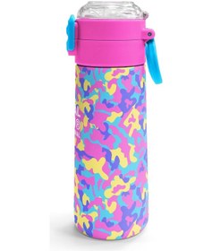 Resim Coral High Kids Pembe Sarı Lavanta Kamuflaj Desenli Pipetli Ve Direkt İçim Çelik Termos 500 Ml 38101 Altın - Fuşya 