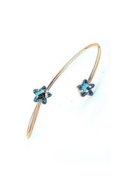 Resim Swarovski Taşlı 925 Ayar Gümüş Rose Yıldız Bileklik Gümüş 