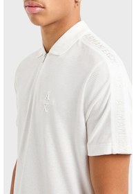 Resim Armani Exchange Erkek Polo Yaka T Shirt 6dzflc Zjm5z 1116 Beyaz Beyaz 