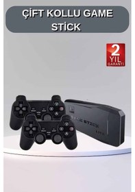 Resim Game Stick 20000 Oyun Kablosuz Çift Kol Retro Oyunlar Game Stick i 2.4g 4k 