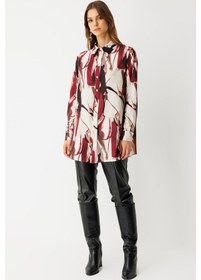 Resim Esswaap Desenli Tunik Bordo Bordo 
