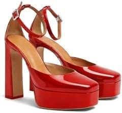 Resim Jabotter Monroe Rugan 12 Cm Platform Topuklu Ayakkabı 