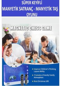 Resim Süper Keyifli Manyetik Oyuncaklar Satranç-20 Taşlı Manyetik Oyuncaklar Güçlü Taş Oyunu- Harika Vakit Geçirmek Için Hediye 
