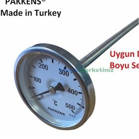 Resim 63 MM 0-500 C Derece 10 Cm Dalma Boylu Soba. Kazan. Fırın Termometresi 