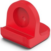 Resim Samsung Galaxy Uyumlu Watch 6/6 Klasik Akıllı Saat İçin Silikon Şarj Braketi Kırmızı 