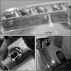 Resim Araba Ön Tampon Sis Lambası Led Gündüz Farı A2128200756 Sol 