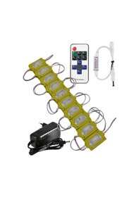 Resim 20 Adet 12 Volt 1.2 Watt Dar Açılı Tek Lensli Amber Led Modül 12a Tek Renk Rf Dimmer 2a Priz Tipi Ad 