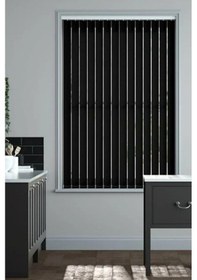 Resim Antrasit Screen Kumaş Dikey Perde Döndürülebilen Tam Açık Ya Da Tam Kapalı Screen Kumaş Dikey Antrasit 