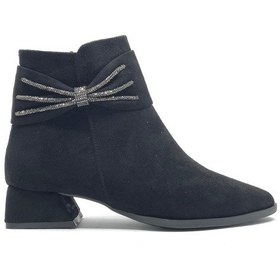 Resim Asya Kurdela Taş Detaylı Topuklu Kadın Bot 001 