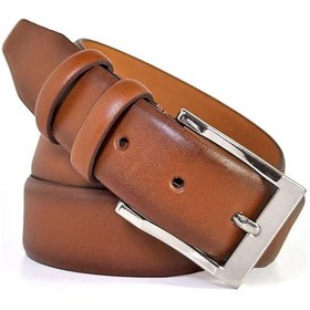 Resim Kahverengi Hakiki Deri 4 Cm Casual Erkek Kemer Kahverengi 