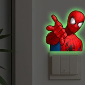 Resim 1 Adet Örümcek Adam Duvar Stickerı - Karanlıkta Parlayan PVC Kendinden Yapışkan Dekorasyon, Modern Süper Kahraman Ev Dekoru için Anahtar Plakası Süsü, Yatak Odası, Oturma Odası, Banyo, Mutfak İçin - İç/Dış Mekan Kullanımı, Tatil & Doğum Günü Hediyesi, Kolay Uygulama, Çizgi Roman Hayranları 