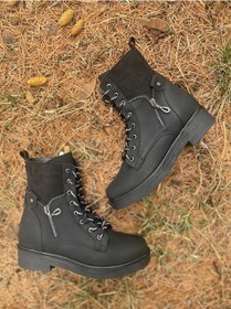 Resim Pabuçhan 0622 Su Ve Soğuga Dayanıklı Kadın Bot Postal Siyah 