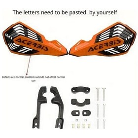 Resim Hightower Ktm Yamaha Honda Exc Crf İçin Evrensel 360 Dönen Kaymaz Siyah Turuncu Motosiklet El Koruyucuları 