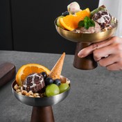 Resim Paslanmaz Çelik Tatlı Kasesi, Çay Atıştırmalıkları İçin Uzun Tabak, Salata Kabı, Dondurma Kupası, Puding Fincanı, Tatlı Tabağı 