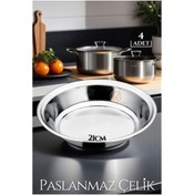Resim Najmaddin HSNET 21 cm 4 LÜ Tabak Seti Paslanmaz Çelik B.Caprio Design - najmaddin5959-6639 