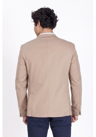 Resim Ncs Jeans Erkek Casual Slim Fit Dar Kesim Blazer Ceket 4864-Camel 