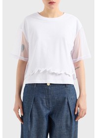 Resim Armani Exchange Bayan T Shirt Xw000541 Af10359 U0002 Beyaz Beyaz 