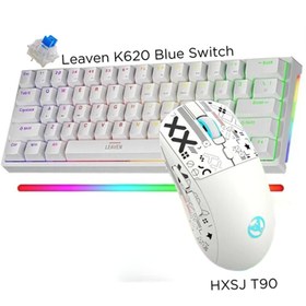 Resim Leaven Levaen K620 Hot-Swap Mekanik Klavye+ HXSJ T90 Kablosuz 3 Modlu Oyuncu Mouse 