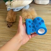 Resim Köpekler için dış mekan kullanımı için temizlik için kullanılabilir köpek botları, tüm köpek ve kedi ırkları için uygun, pakette dört adet ölçüsü 5CM*4.5M olan, ayakkabı giymeyi sevmediği köpekler için tasarlanmış. 