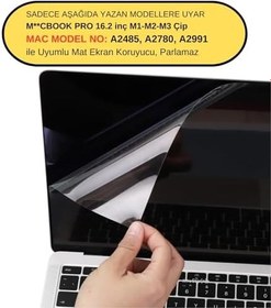 Resim McStorey MacBook Pro 16.2 inç M2 M3 M4 Uyumlu Parlak Anti Scratch Ekran Koruyucu Retina Net Görüntü Cam Hissi Göz Konforu Touch ID Şeffaf 
