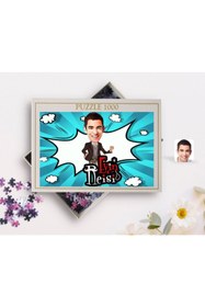 Resim Bk Gift Kişiye Özel Evin Reisi Karikatürlü 1000 Parça Profesyonel Puzzle-2 