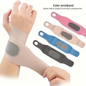 Resim 1 Adet Ultra İnce Ayarlanabilir Bileklik - Nefes Alabilen Naylon/Likra/Silikon Karışımı, Spor ve Günlük Kullanım için Sıkıştırma Desteği, Hafif Unisex Tasarım, Çeşitli Renklerde, Esnek Bilek Destek Aksesuarı, Likra Elastikiyet 
