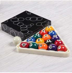 Resim Bilardo Amerikan Topu Amerikan Bilardo Top Takımı Plastik Üçgen 