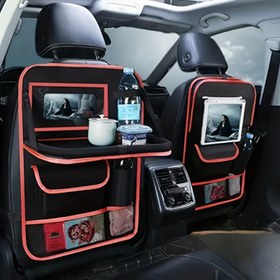 Resim 1 adet Çoklu Cep Üniversal Araba Koltuk Düzenleyici Tablet Tutucu ile - Bu Çok Fonksiyonlu Çantayla Arabanızı Temiz ve Düzenli Tutun, Araba Aksesuarları 