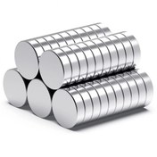 Resim 10 Adet 10x1mm Yuvarlak Neodyum Mıknatıs Güçlü Dayanıklı Magnet Nikel Kaplama 