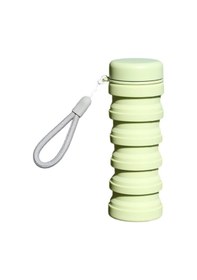 Resim Suntek Dağcılık Kamp Seyahat Için Katlanabilir Su Şişesi Yeşil 