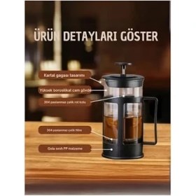 Resim French Bitki Çayı, Kahve Pressi Plastik 600 ml 
