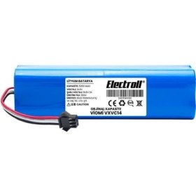 Resim Electroll Viomi Vxvc14 Uyumlu Batarya (ORJİNAL KAPASİTE) 5200mah Pil Robot Süpürge Batarya Değişimi 