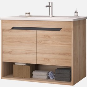 Resim Bonitobagno Biana 100 cm Banyo Dolabı Alt Modül Ceviz 