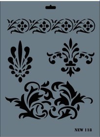 Resim Mey İthalat Rich New Seri N-118 Stencil 35x25 Cm 