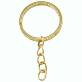 Resim Anahtarlık Halkası Zincirli 5 Cm 50 Adet Gold N11.9051 